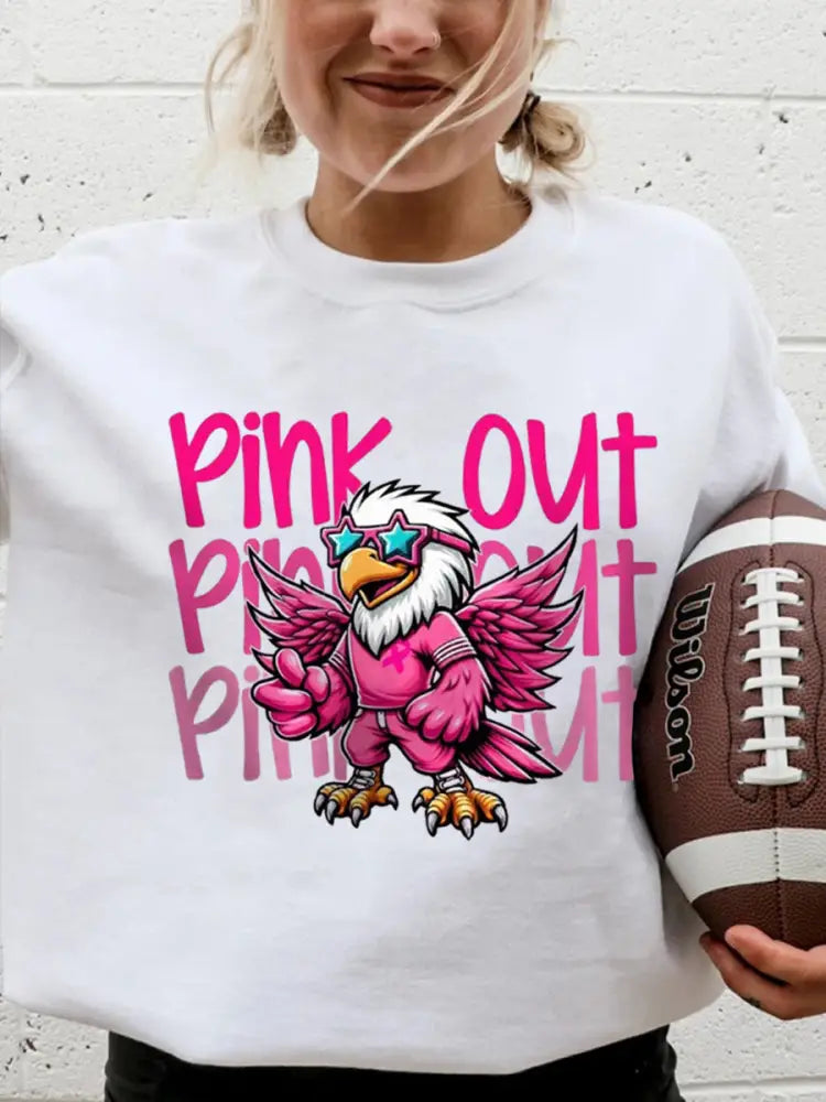 Women’s Breast Cancer Awareness Month Football Fans Sweatshirt White / S