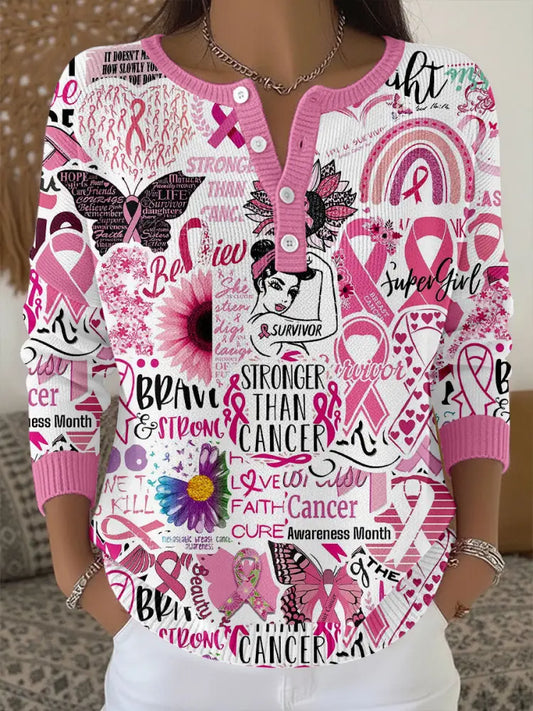 Women’s Breast Cancer Awareness Tops Pink / S