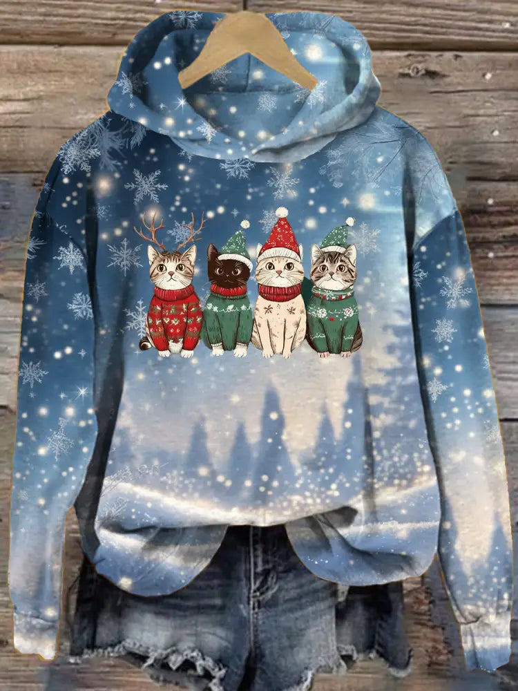 Women’s Christmas Art Print Commemorative Sweatshirt A / S