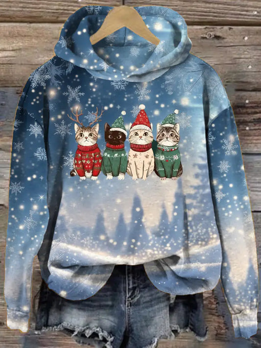 Women’s Christmas Art Print Commemorative Sweatshirt A / S