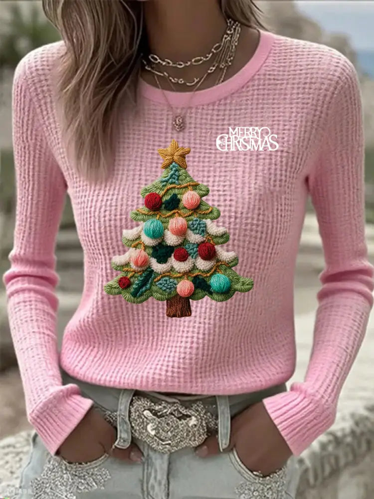 Women’s Christmas Art Print Commemorative T-Shirt A / S