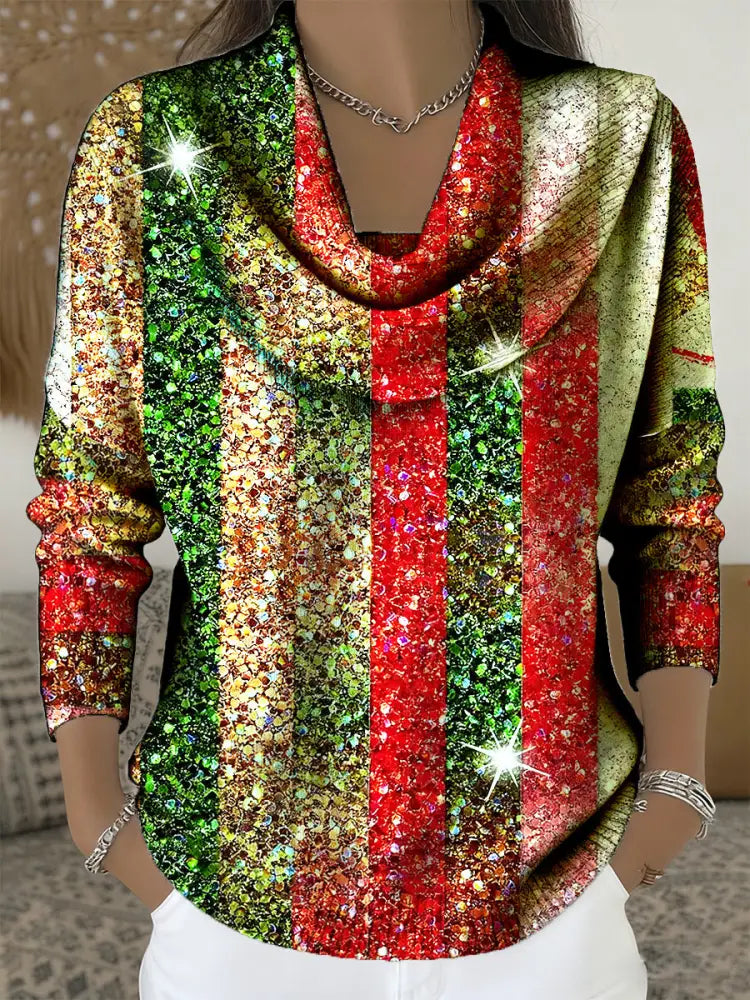 Women’s Christmas Art Print Sweater A / S