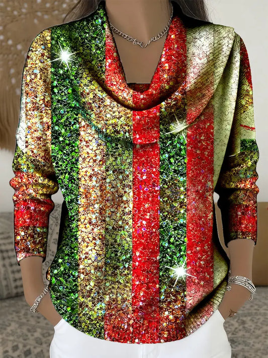Women’s Christmas Art Print Sweater A / S