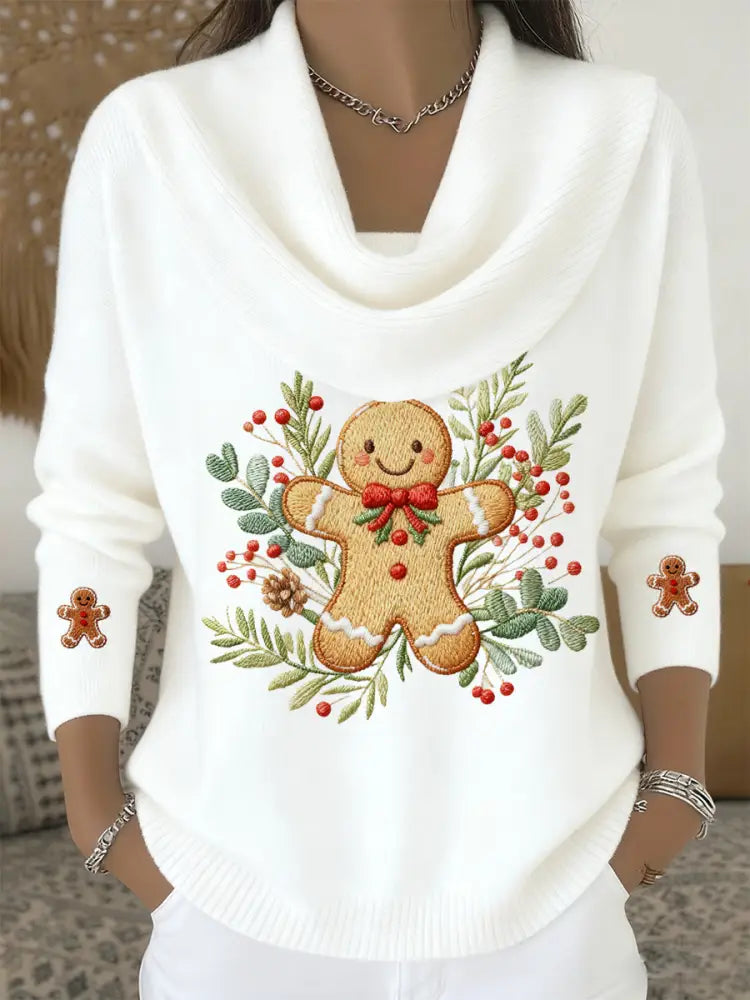 Women’s Christmas Art Print Sweater A / S