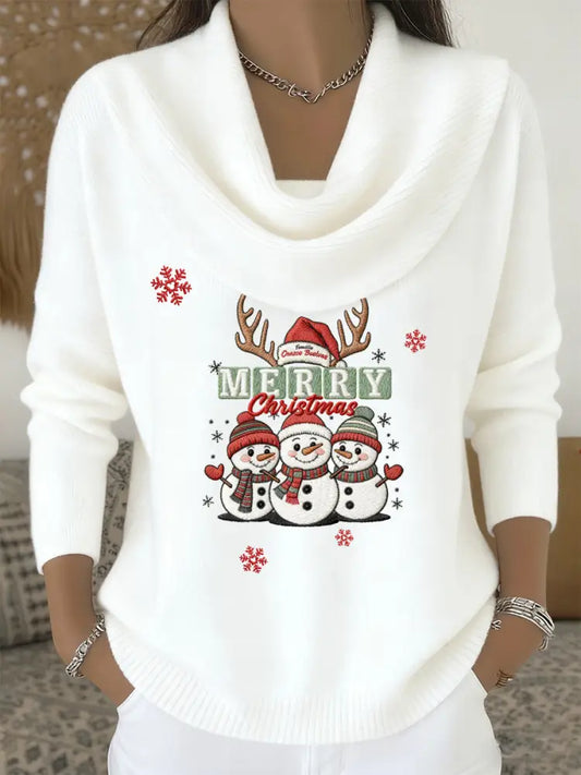 Women’s Christmas Art Print Sweater A / S