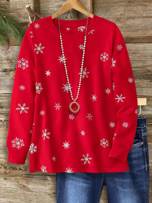 Women’s Christmas Printed Sweatshirt Red / S