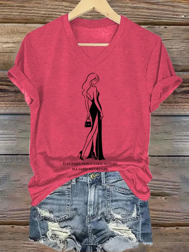 Women’s Elegance Is About Being Remembered Quote T Shirt Dark Pink / S