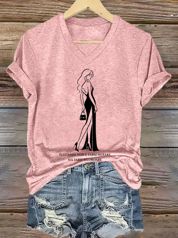 Women’s Elegance Is About Being Remembered Quote T Shirt Pink / S