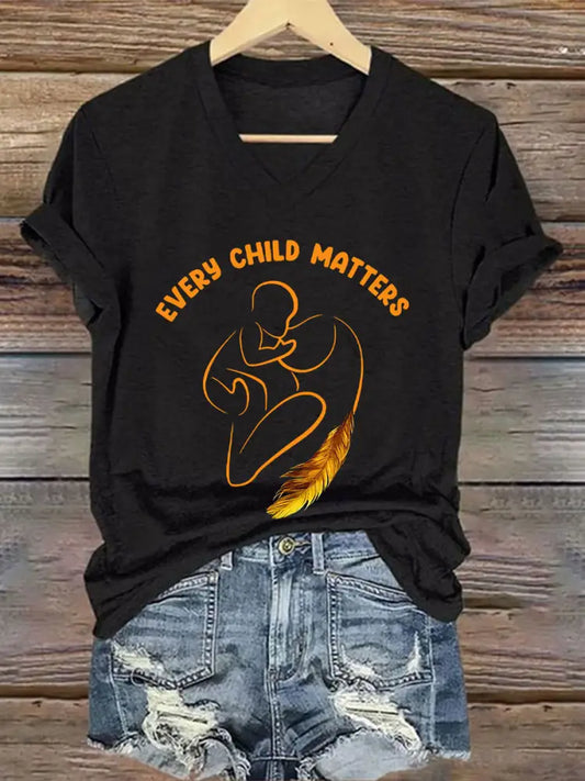 Women’s Every Child Matters Print T-shirt Black / S