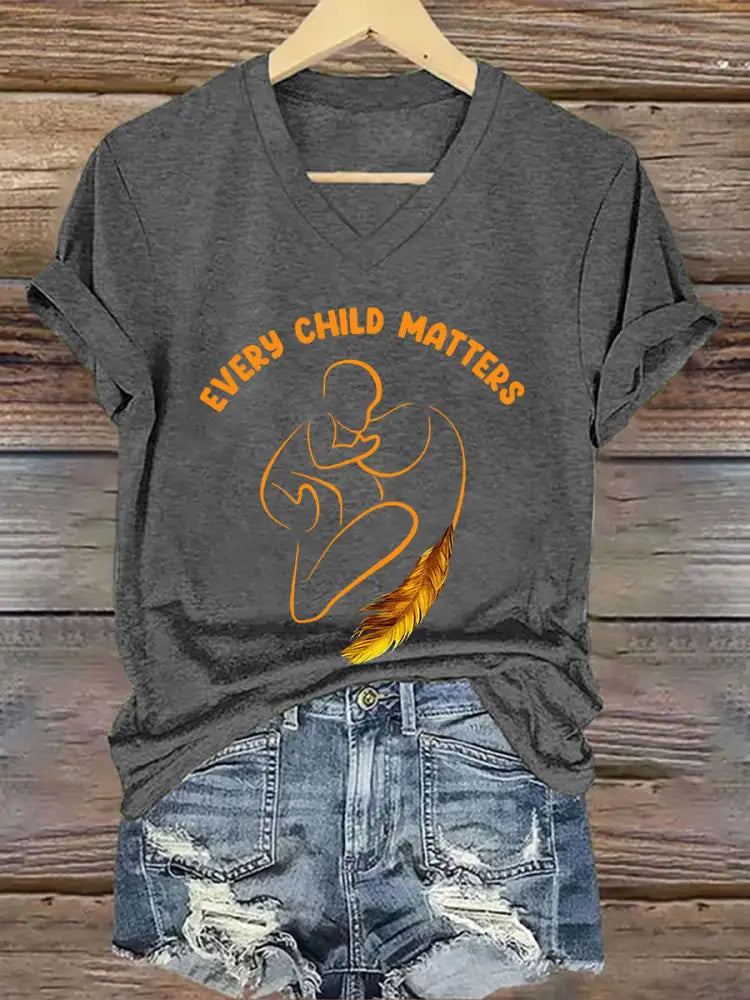 Women’s Every Child Matters Print T-shirt Dark Gray / S