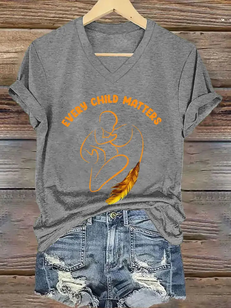 Women’s Every Child Matters Print T-shirt Light Gray / S