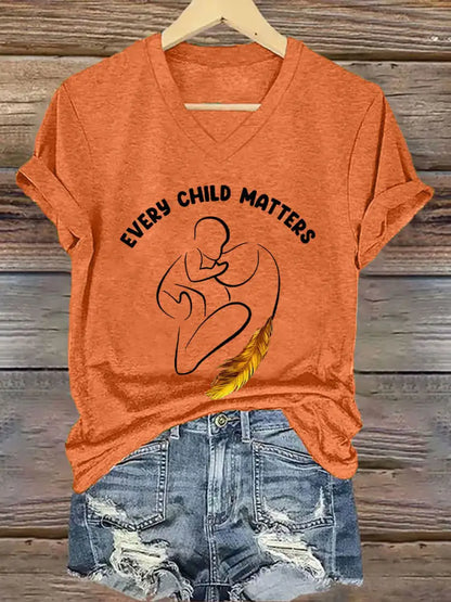 Women’s Every Child Matters Print T-shirt Orange / S