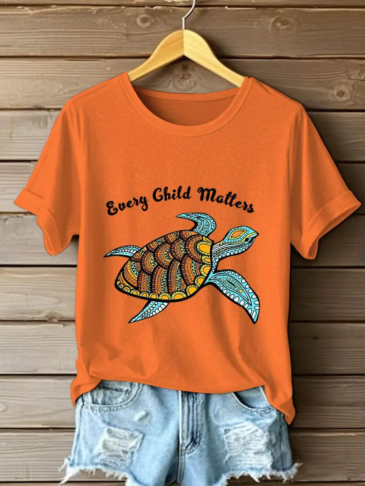 Women’s Every Child Matters Print T-shirt Orange / S
