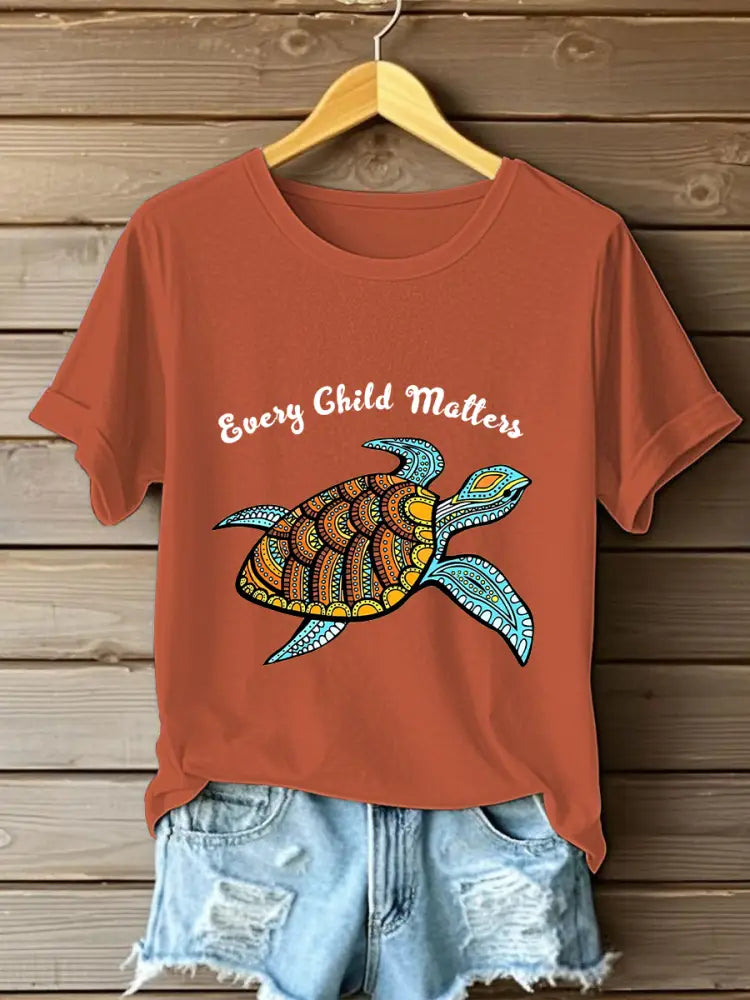 Women’s Every Child Matters Print T-shirt Pumpkin Orange / S