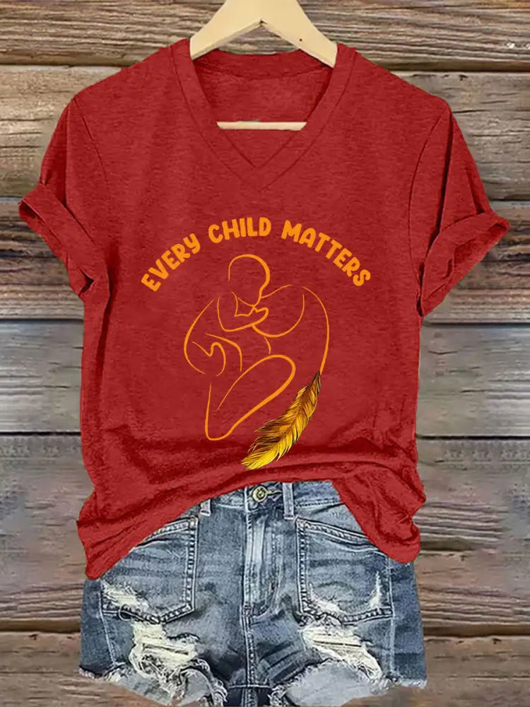 Women’s Every Child Matters Print T-shirt Red / S