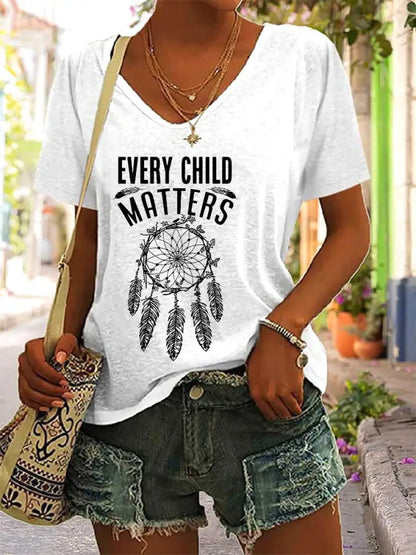 Women’s Every Child Matters Print T-shirt White / S