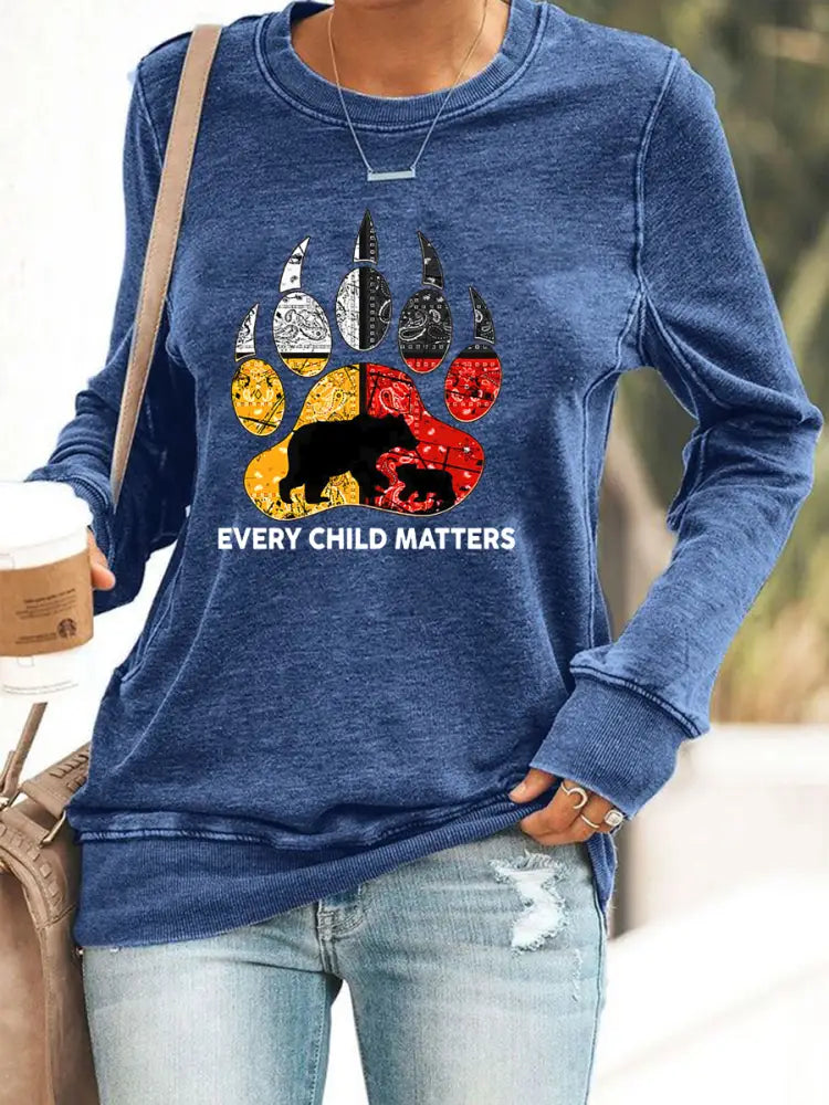 Women’s Every Child Matters Print Top Blue / S