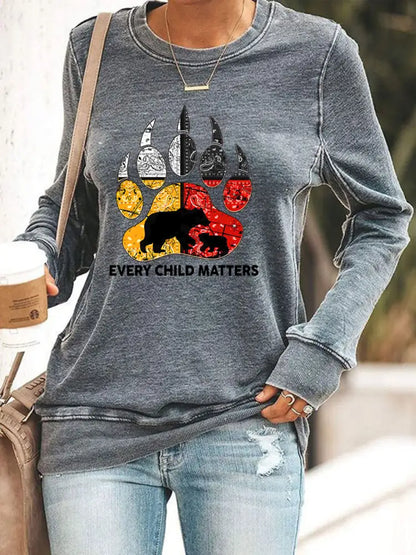 Women’s Every Child Matters Print Top Gray / S