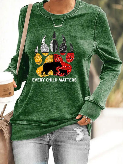 Women’s Every Child Matters Print Top Green / S