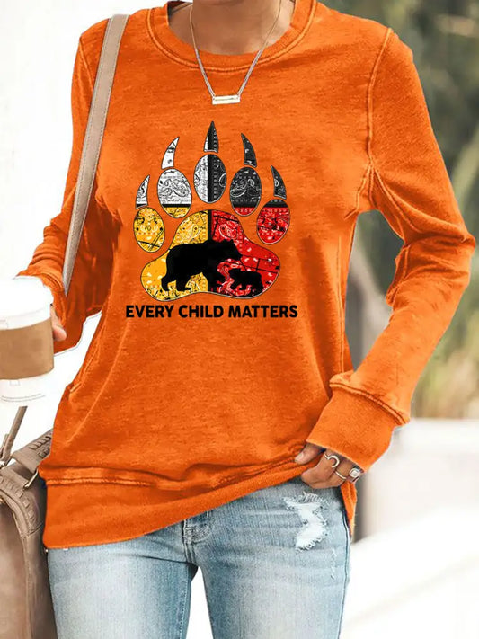 Women’s Every Child Matters Print Top Orange / S