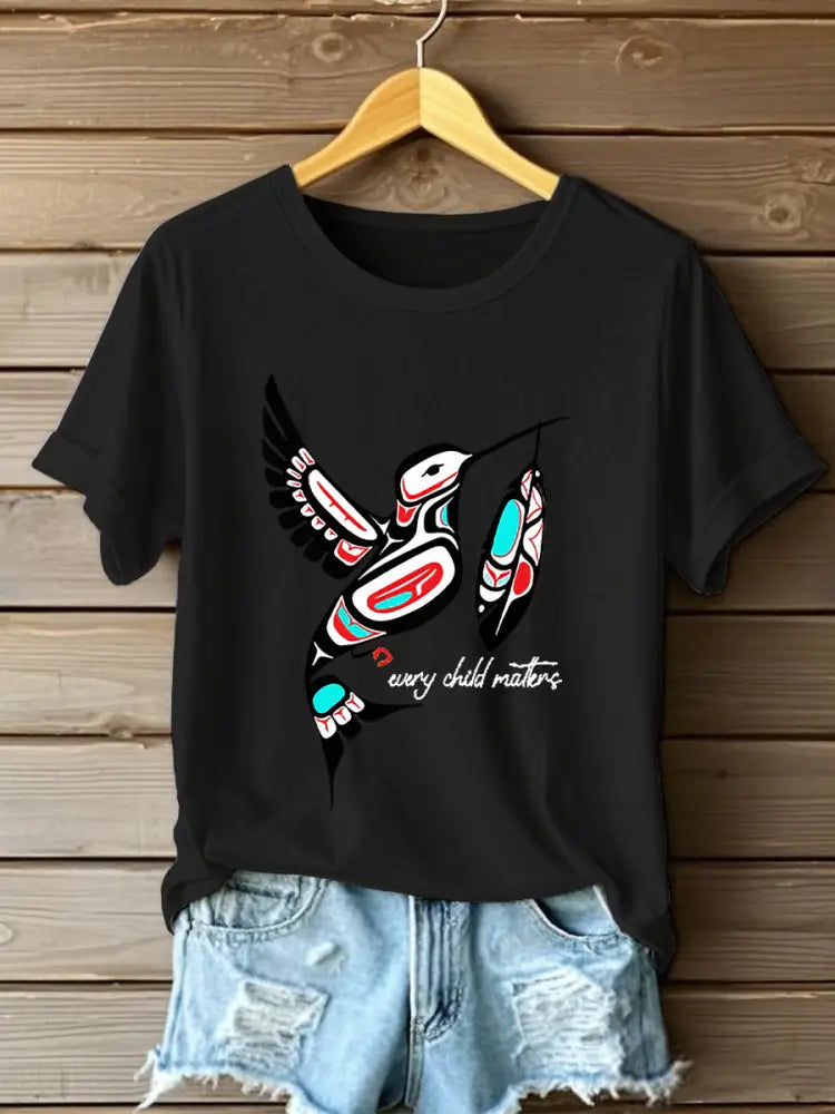 Women’s Every Child Matters Printed Casual T-Shirt Black / S