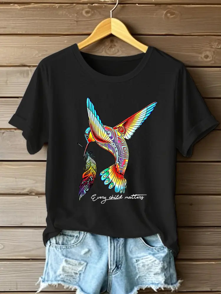 Women’s Every Child Matters Printed Casual T-Shirt Black / S