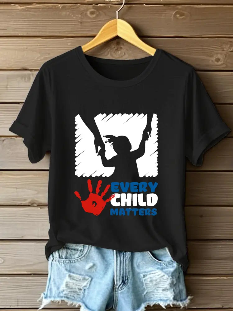 Women’s Every Child Matters Printed Casual T-Shirt Black / S