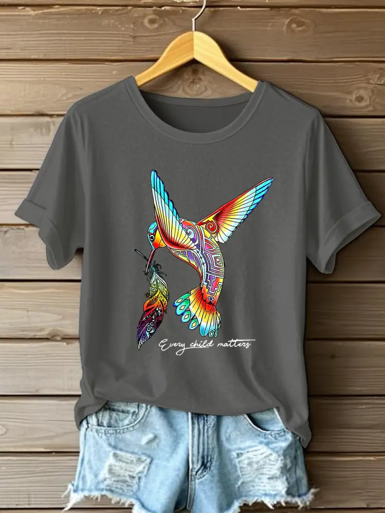 Women’s Every Child Matters Printed Casual T-Shirt Dark Gray / S