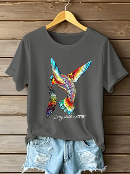 Women’s Every Child Matters Printed Casual T-Shirt Dark Gray / S