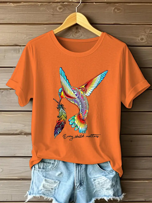 Women’s Every Child Matters Printed Casual T-Shirt Orange / S