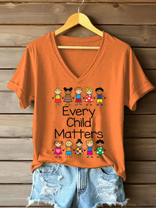 Women’s Every Child Matters Printed Casual T-Shirt Orange / S