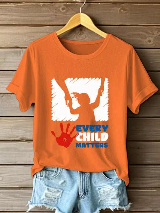Women’s Every Child Matters Printed Casual T-Shirt Orange / S
