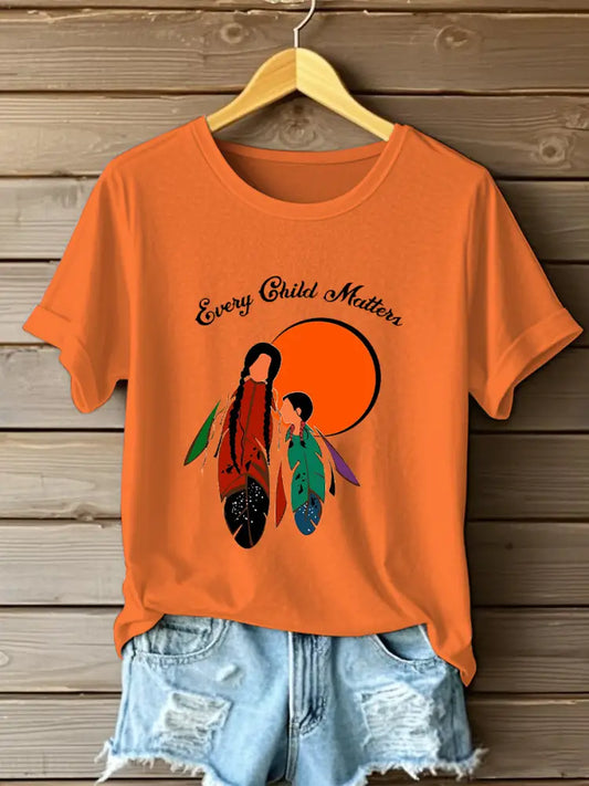 Women’s Every Child Matters Printed Casual T-Shirt Orange / S