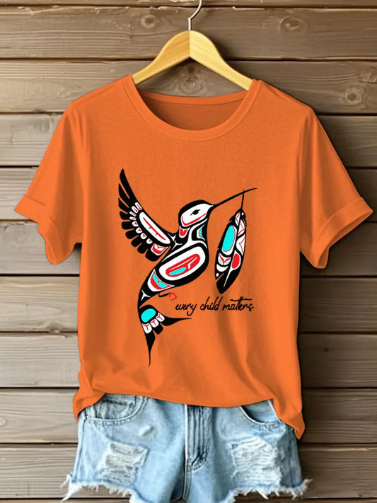 Women’s Every Child Matters Printed Casual T-Shirt Orange / S