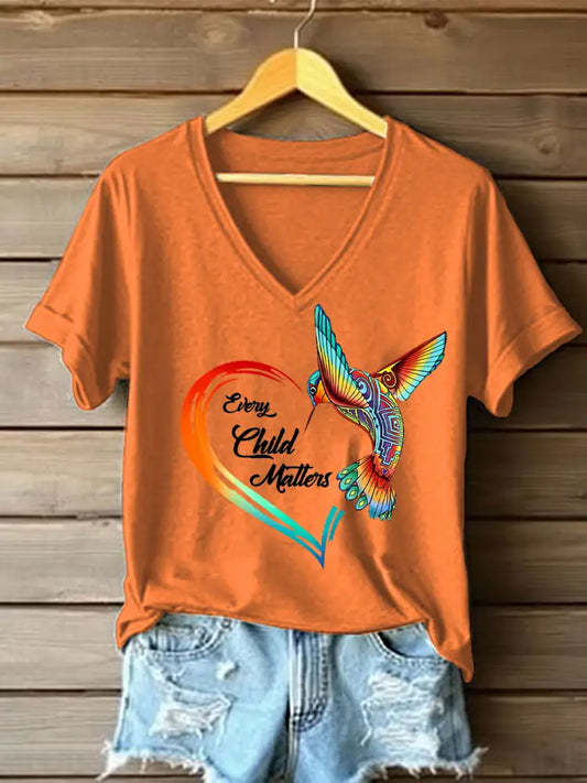 Women’s Every Child Matters Printed Casual T-Shirt Orange / S