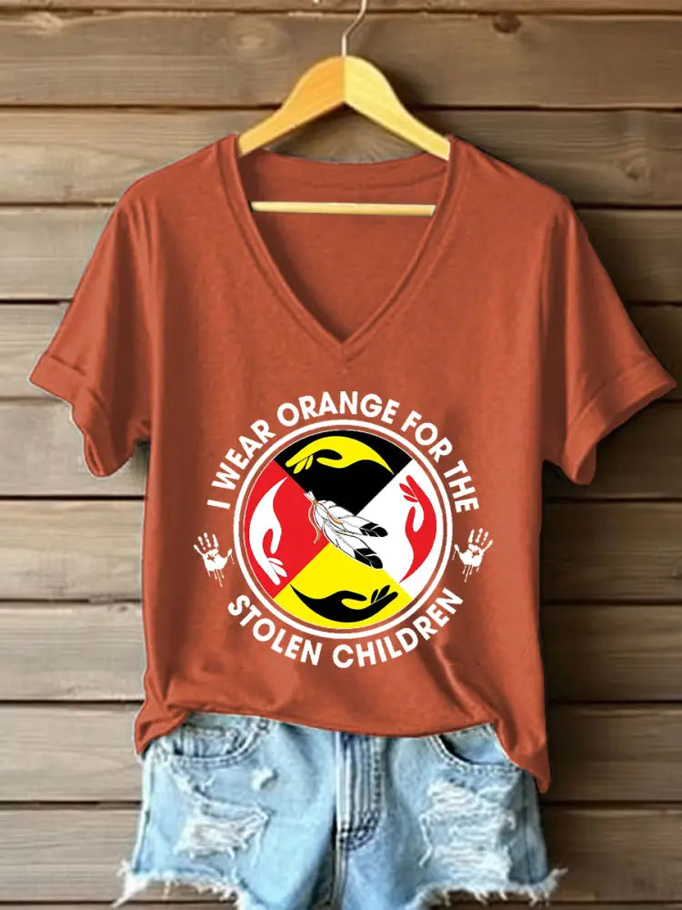 Women’s Every Child Matters Printed Casual T-Shirt Pumpkin Orange / S