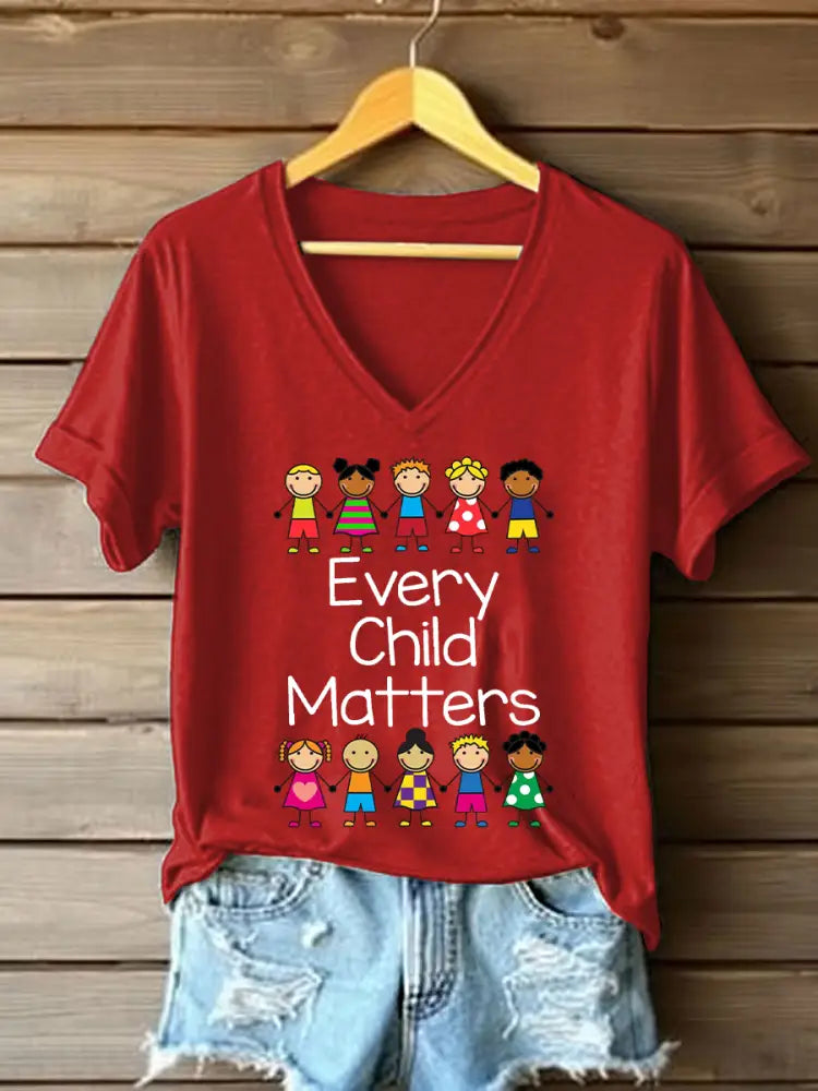 Women’s Every Child Matters Printed Casual T-Shirt Red / S