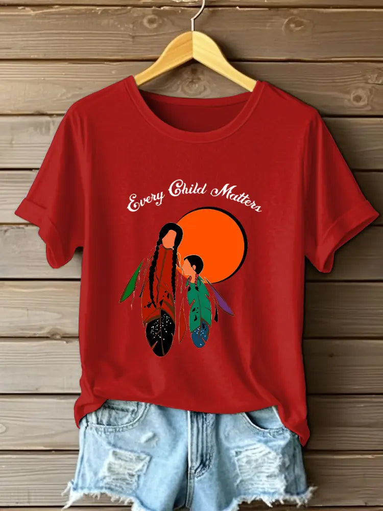 Women’s Every Child Matters Printed Casual T-Shirt Red / S