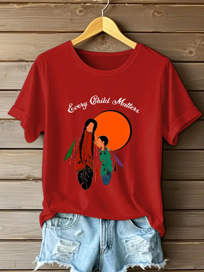 Women’s Every Child Matters Printed Casual T-Shirt Red / S