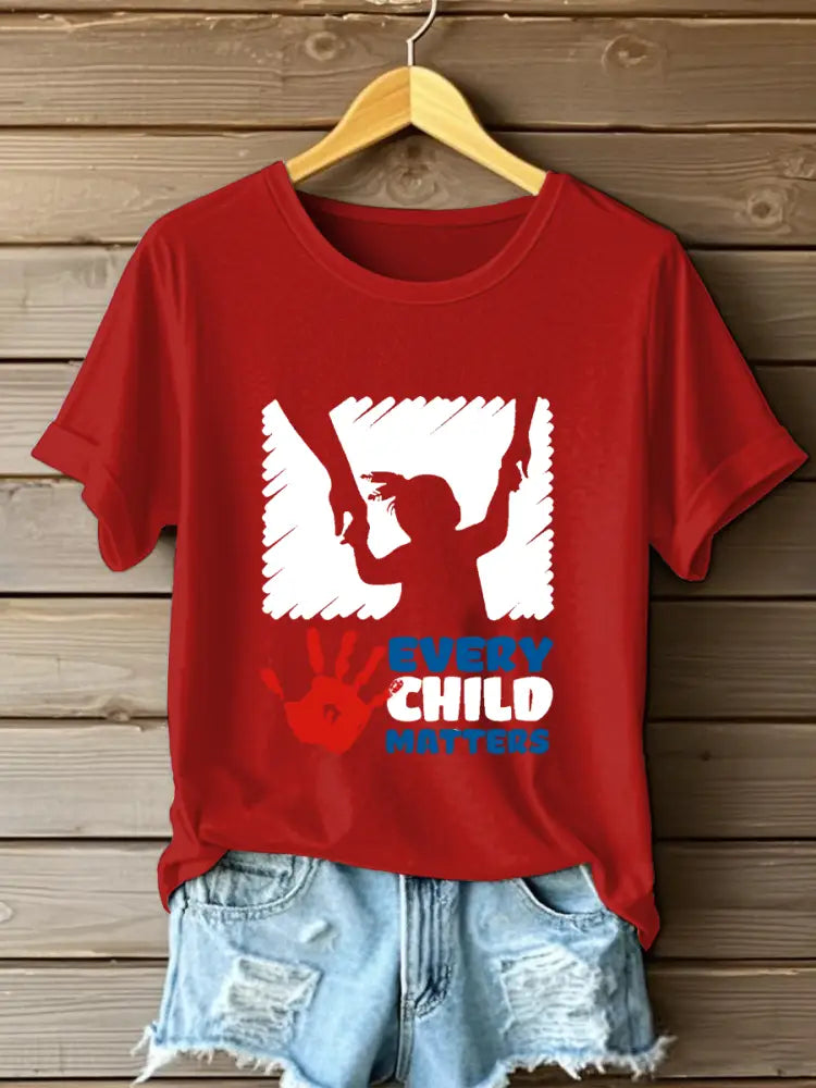Women’s Every Child Matters Printed Casual T-Shirt Red / S