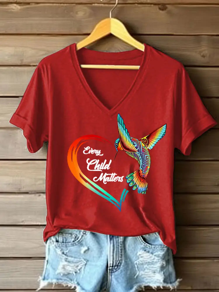 Women’s Every Child Matters Printed Casual T-Shirt Red / S