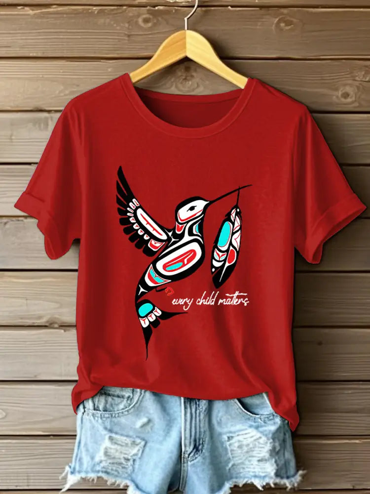 Women’s Every Child Matters Printed Casual T-Shirt Red / S