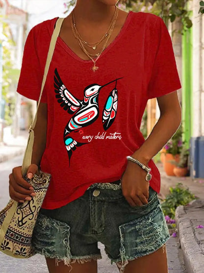 Women’s Every Child Matters Printed Casual T-Shirt Red / S