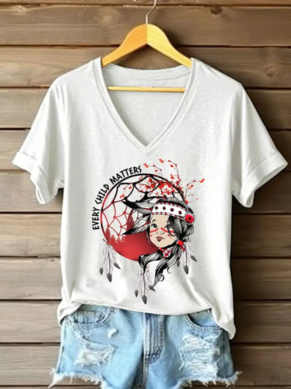 Women’s Every Child Matters Printed Casual T-Shirt White / S