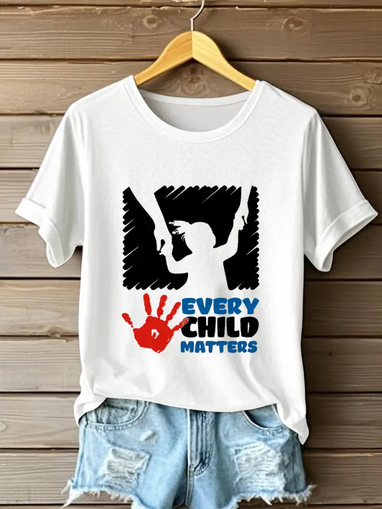 Women’s Every Child Matters Printed Casual T-Shirt White / S