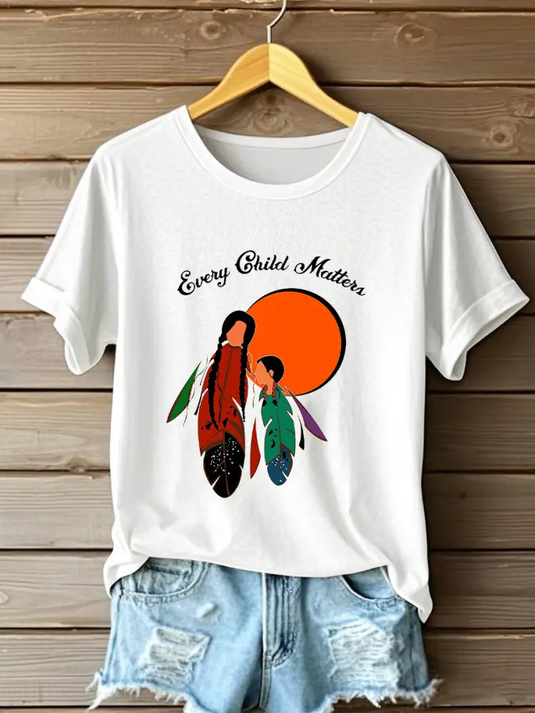 Women’s Every Child Matters Printed Casual T-Shirt White / S