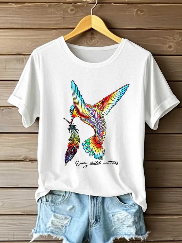 Women’s Every Child Matters Printed Casual T-Shirt White / S