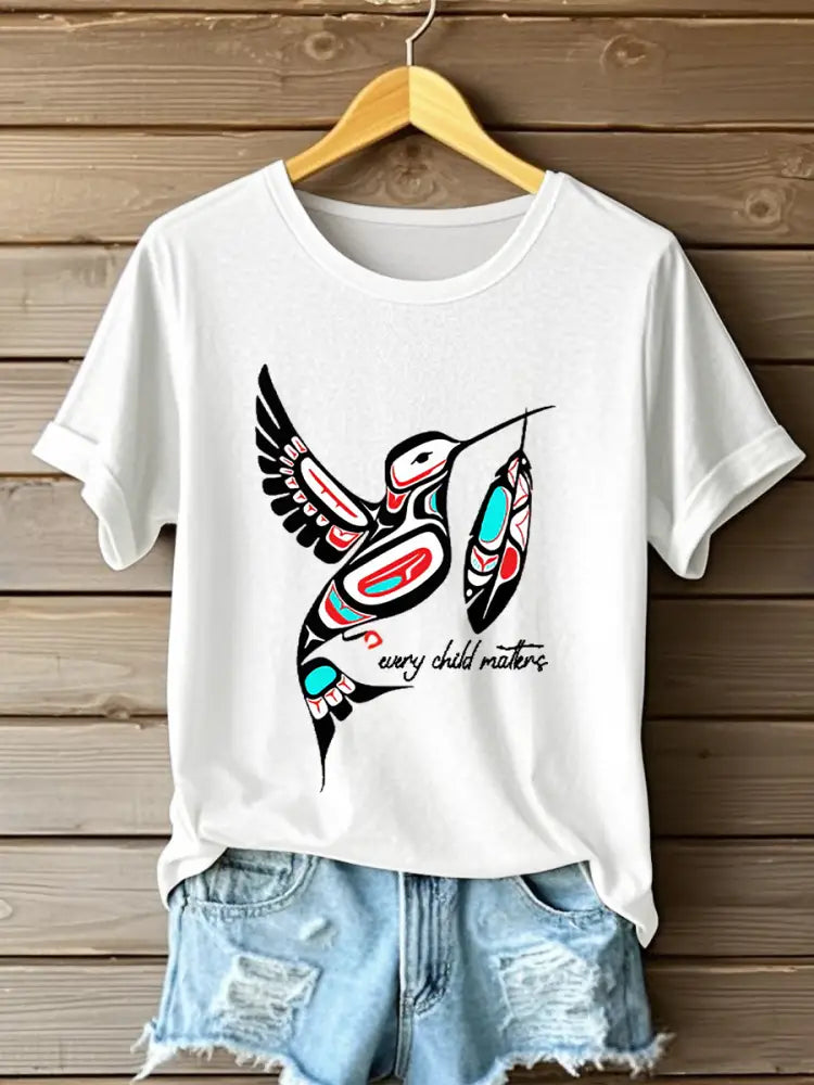 Women’s Every Child Matters Printed Casual T-Shirt White / S