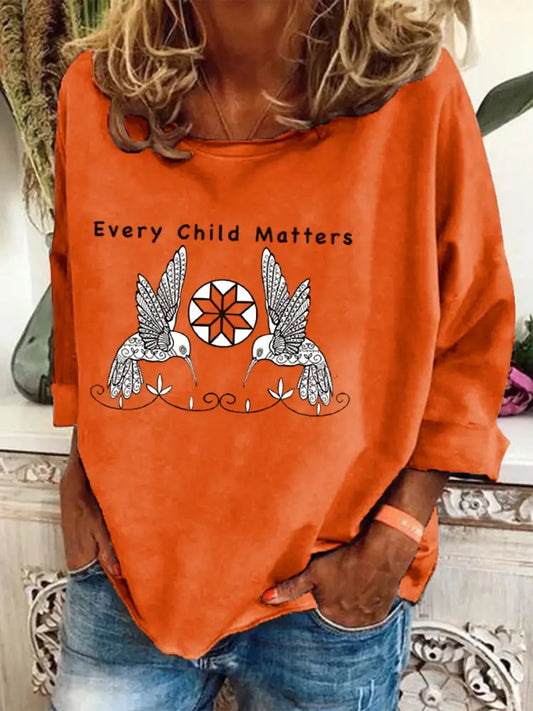 Women’s Every Child Matters Printed Casual Top Orange / S