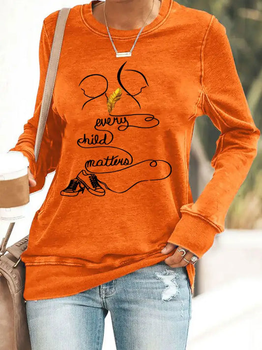 Women’s Every Child Matters Printed Casual Top Orange / S